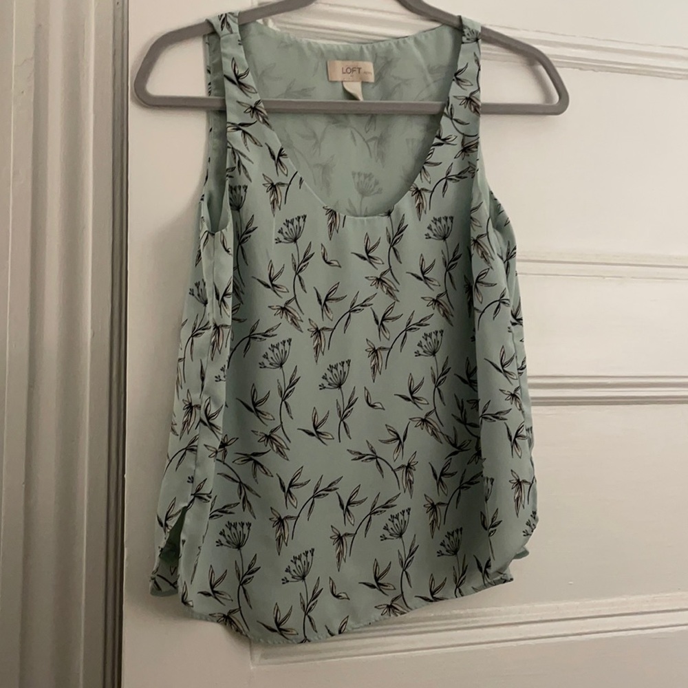 Loft light blue flowered top